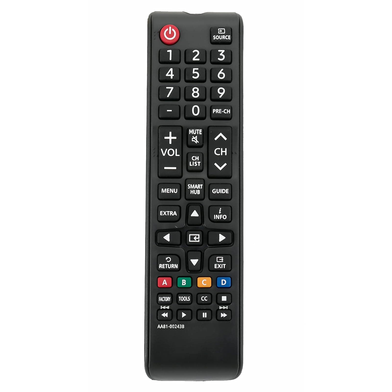 AA81-00243B Replace Service TV Remote Control fit for Samsung TV TM1240A UE48H6270SSXZG UE55F9080STXZGUE UE55F9080STXZG UE55F6770SSXZG UE46F6320AWXXN UA46F5500ARXUM UE55JU6050UXZG 55HU8500ZXZT