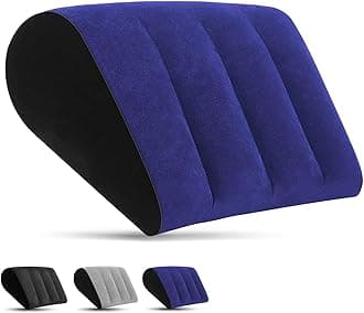 Prosixtoy Portable Wedge Pillow Inflatable Cushion - Body Positioners Lightweight Wedge Pillow for Sleeping, Leg Elevation, Use in Bed, Travel, Camping, Fast Inflating Deflation (Blue)