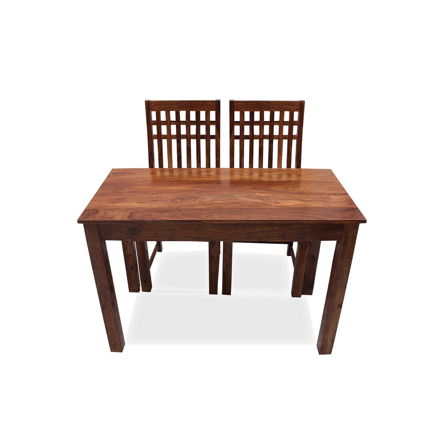 Jangid Handicraft Solid Sheesham Wood Study Table for Adults | Computer Desk with Set of 2 Chairs | Honey Oak Finish | 115 cm x 50 cm x 76.2 cm