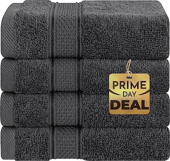 towels (Dark Grey, 4 Washcloths)