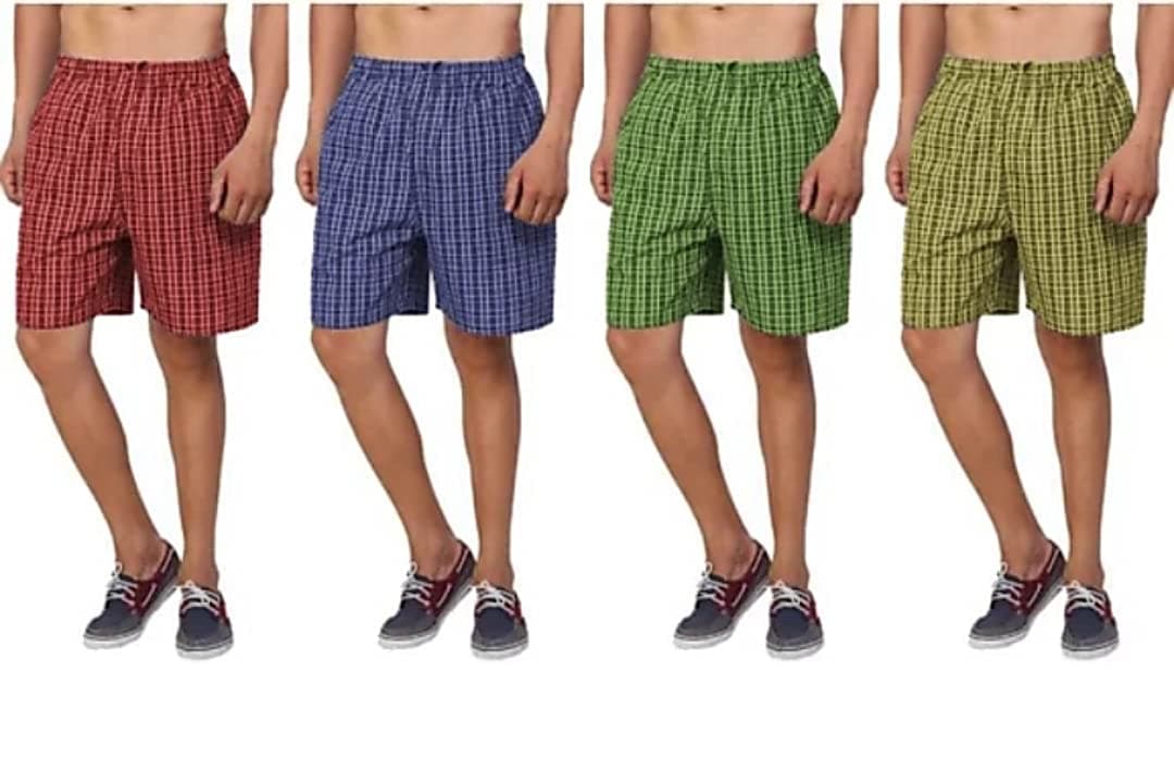 Men's Cotton Multicolor Casual Solid Boxers for Men's Pack of 3