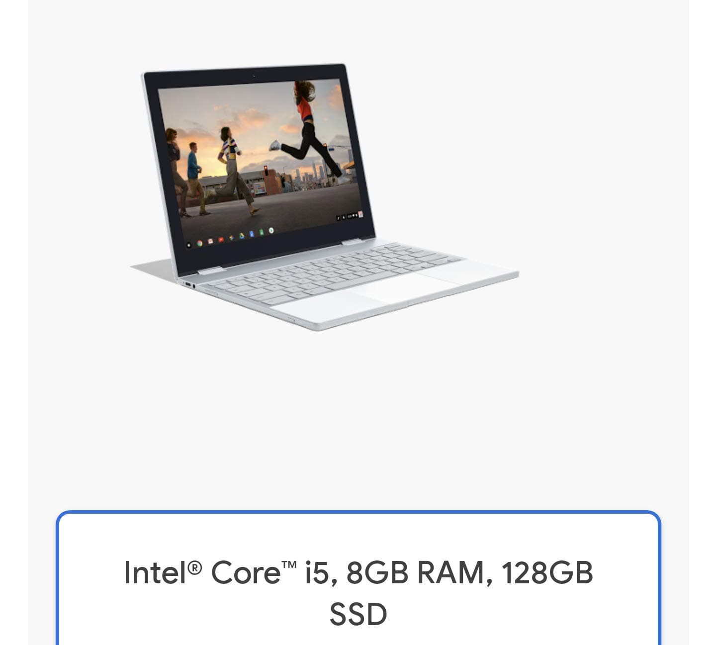 Google Pixelbook Chromebook 12.3 Inch Laptop - (White) (Intel Core i5 Processor, 8 GB RAM, 128 GB SDD, Chrome OS)