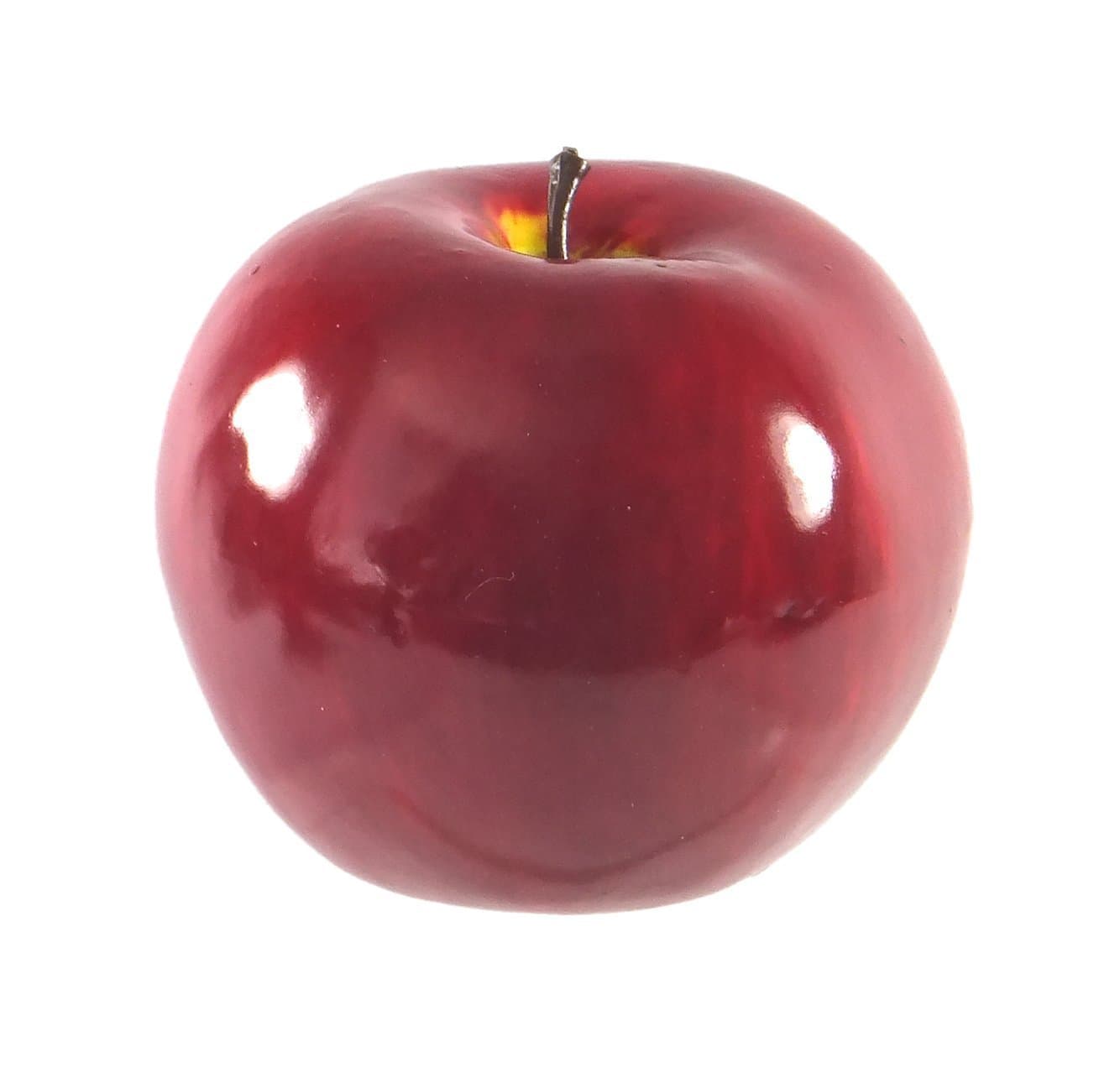 Lucky six Artificial Red Round Fuji Apple,Plastic Fruit -4pcs