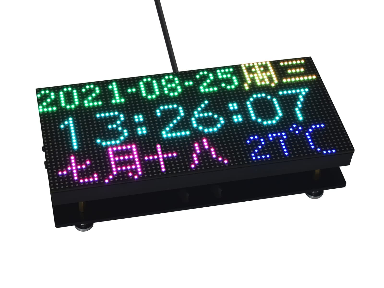 Waveshare RGB Full-Color LED Matrix Panel Display 64×32 Pixels 3mm Pitch LED Screen for, ESP32, Arduino,2048 Individual RGB LEDs