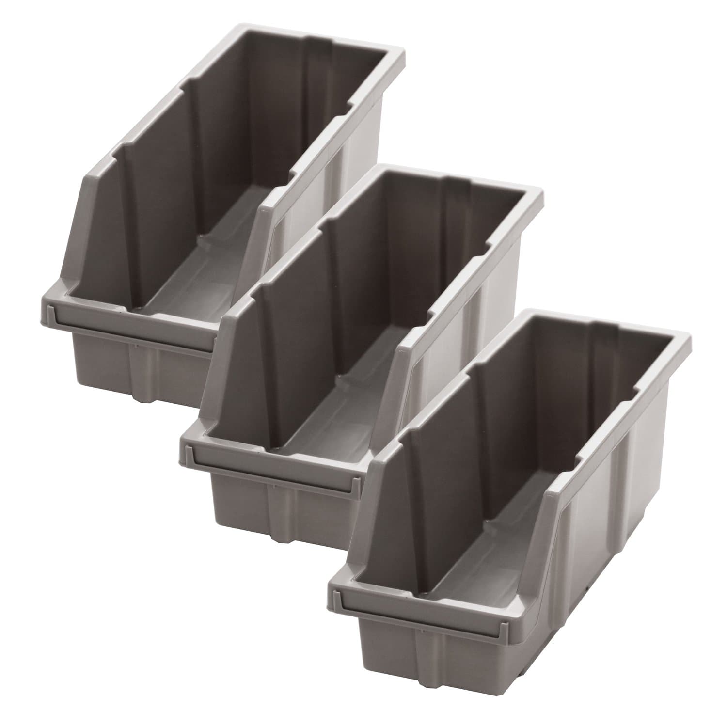 Seville ClassicsMedium Commercial-Grade NSF (3-Pack) for Bin Rack Storage System, Gray, 3 Pack