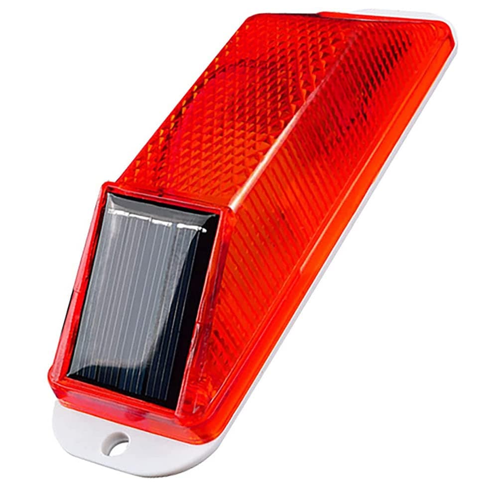 Aolyty Solar Strobe Warning Light Sensitive LED Warning Lamp Super Bright IP54 Waterproof Light Control Flashing Beacon Barricade Construction Safety Road Signs Flash Traffic Lights (Red)