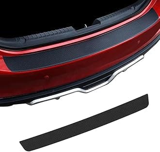 Car Rear Bumper Protector Trunk Door Entry Guards for 2016-2021 Civic 10th 4-Door Sedan Gen, Carbon Fiber Sticker Trunk Door Sill Protection Strip, Accessory Trim Cover,35.4×2.75 in