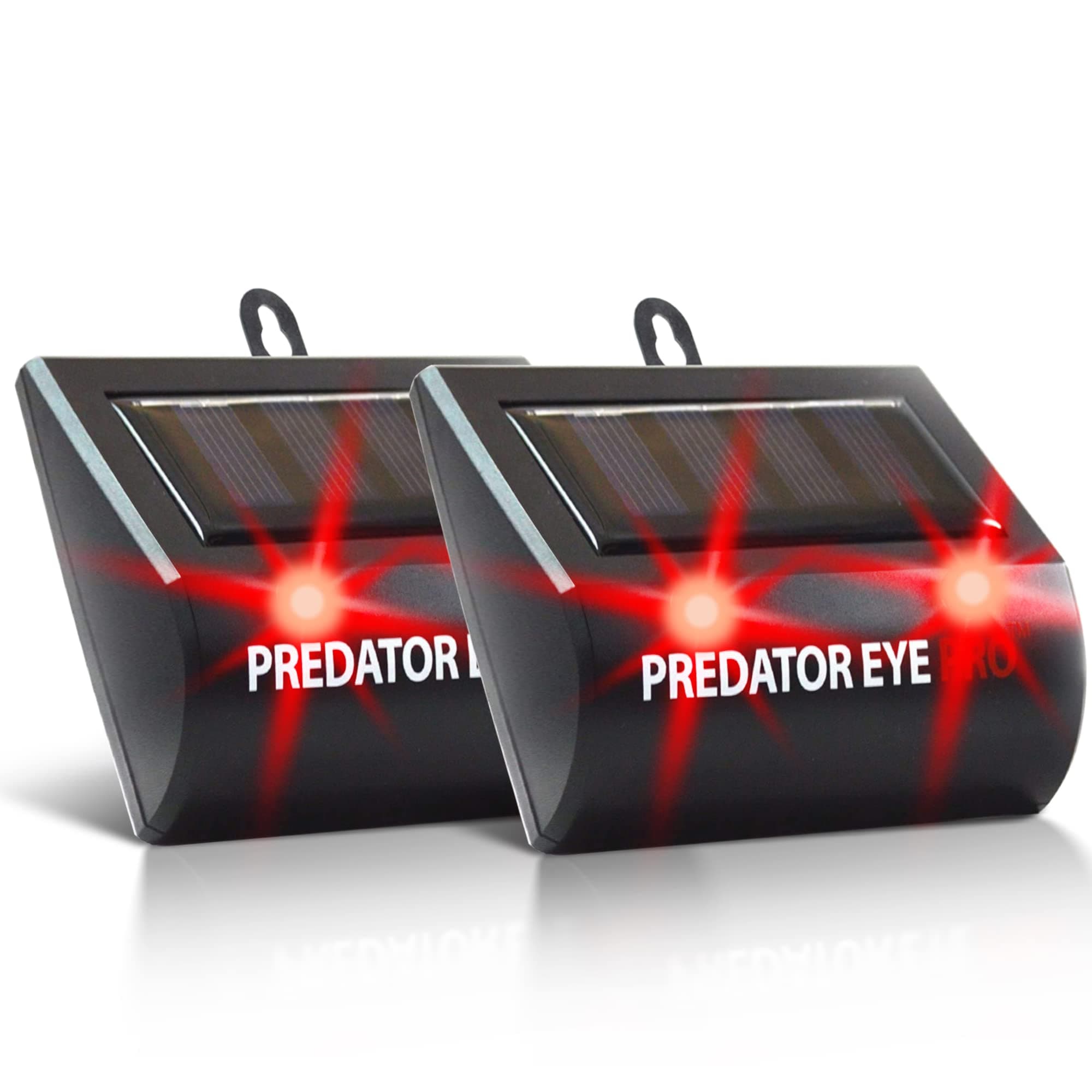 Predator Eye PRO - Solar-Powered Predator Light with Kick Stand, 4600 Sq. Ft. Coverage for Night-Time Animal Control and Pest Repeller, 2 Pack
