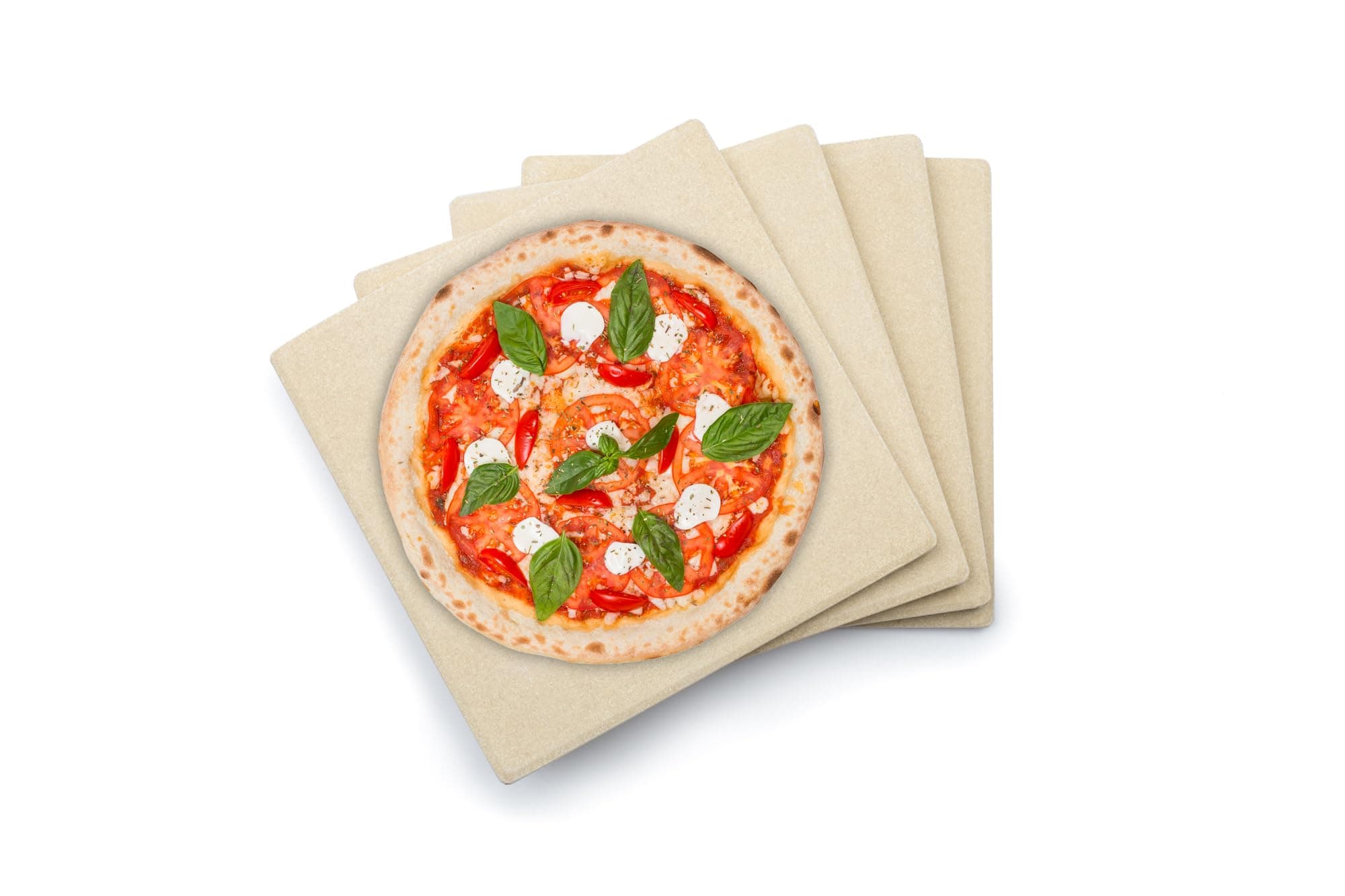 Outset 76176 Pizza Grill Stone Tiles, Light Brown, Medium, Set of 4
