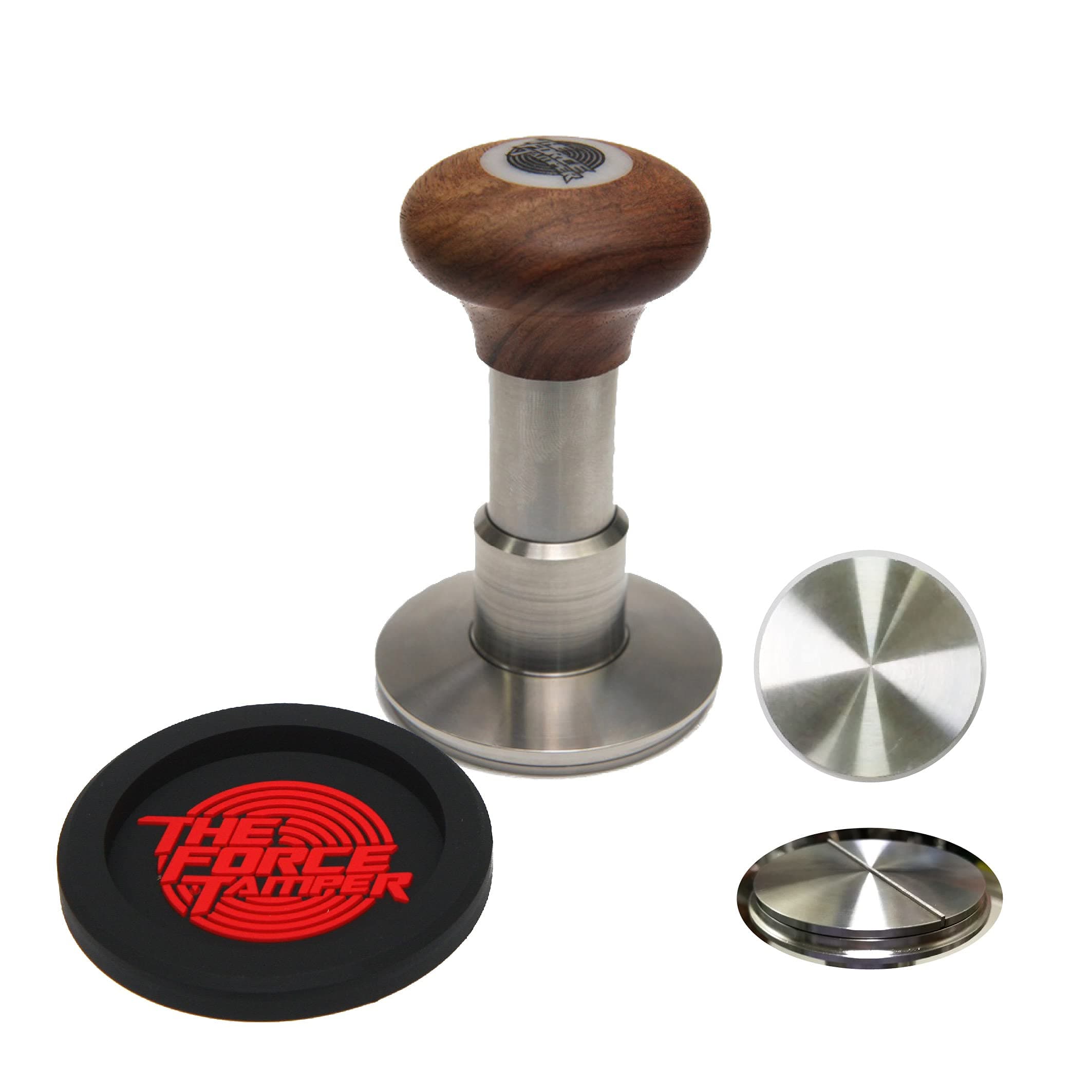 The Force Tamper - Automatic Impact Coffee Tamper - Adjustable Const Pressure and Autoleveling Flat-Distribute Set (Jelly, 58.00mm)