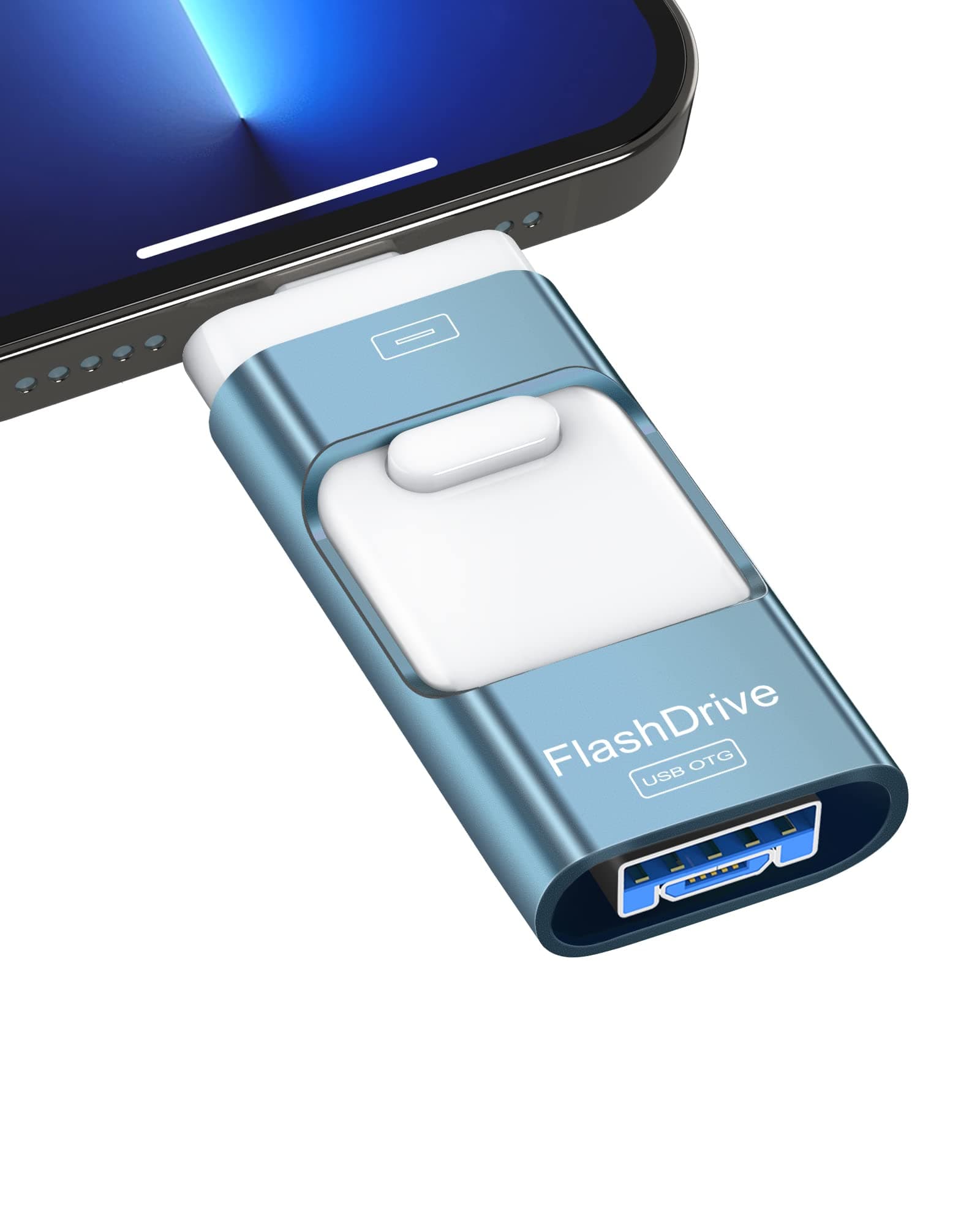 Sunany USB Flash Drive 512GB, Photo Stick Memory External Data Storage Thumb Drive Compatible for Phone, Pad, Android, PC and More Devices (Blue)