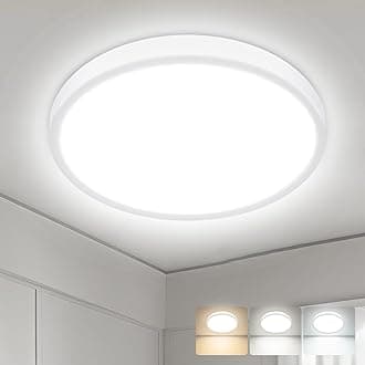 Bathroom Light, 3000K/4000K/6500K 3 Color Temperature, Waterproof IP54, Small, Round, Modern, Flush Ceiling Light for Bathroom, Kitchen, Bedroom, Hallway, Office