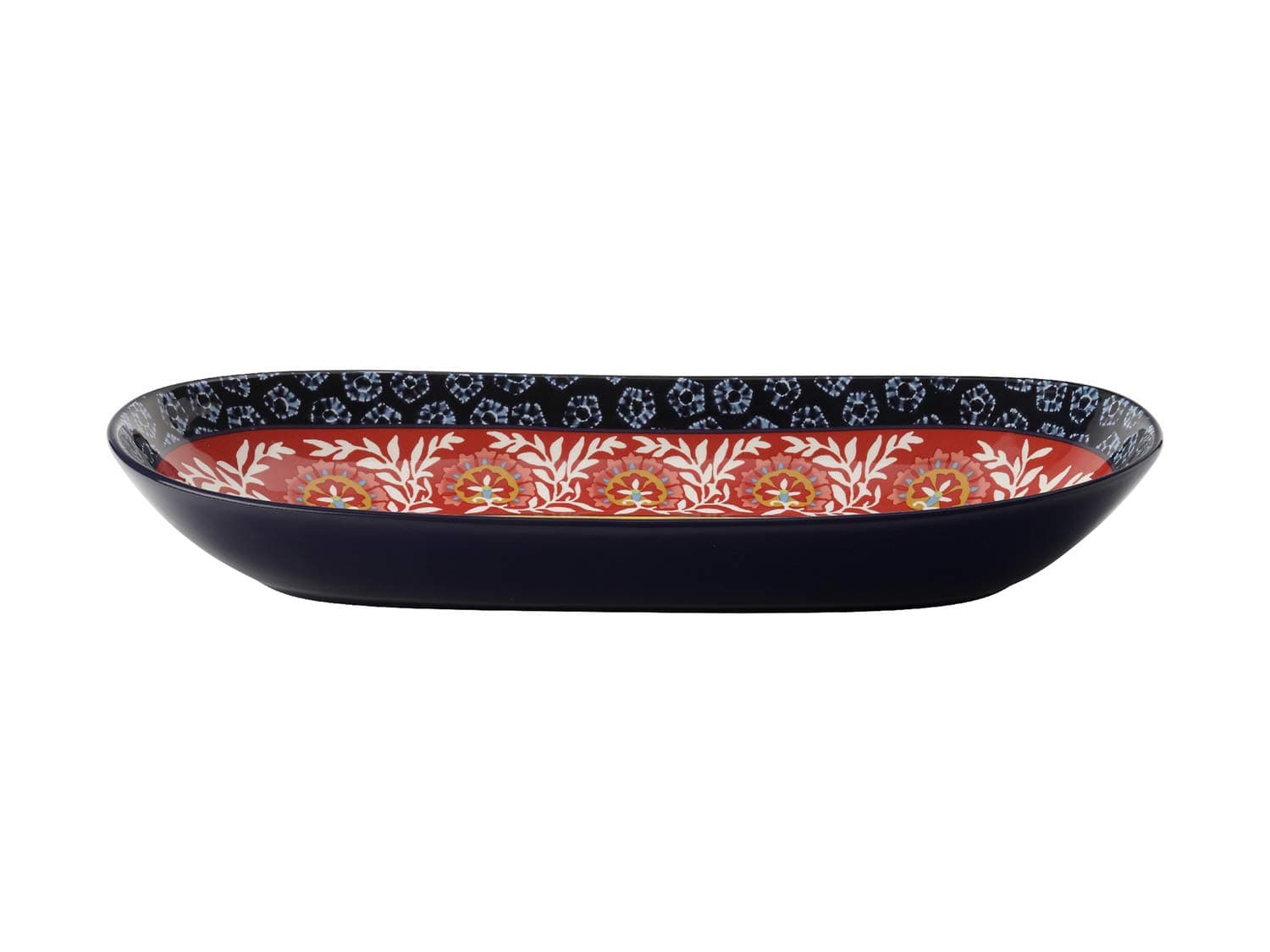 Maxwell & Williams DR0092 Boho Oblong Bowl, Gift Boxed, Ceramic, Multi Colour, 43 x 22 cm