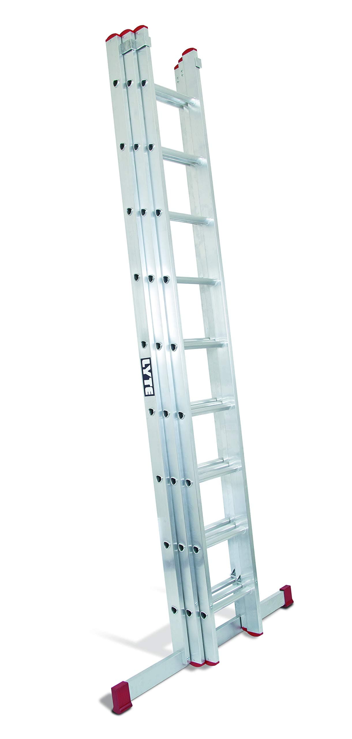 Lyte 3m Closed DIY EN131 Non Professional 3 Section Extension Ladder with Spreader bar