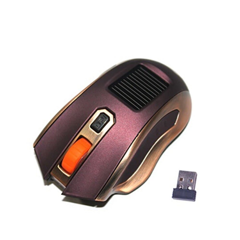Kowellshine T008 New Version Solar Wireless Mouse Plus Solar Energy Powered Mouse----Purple
