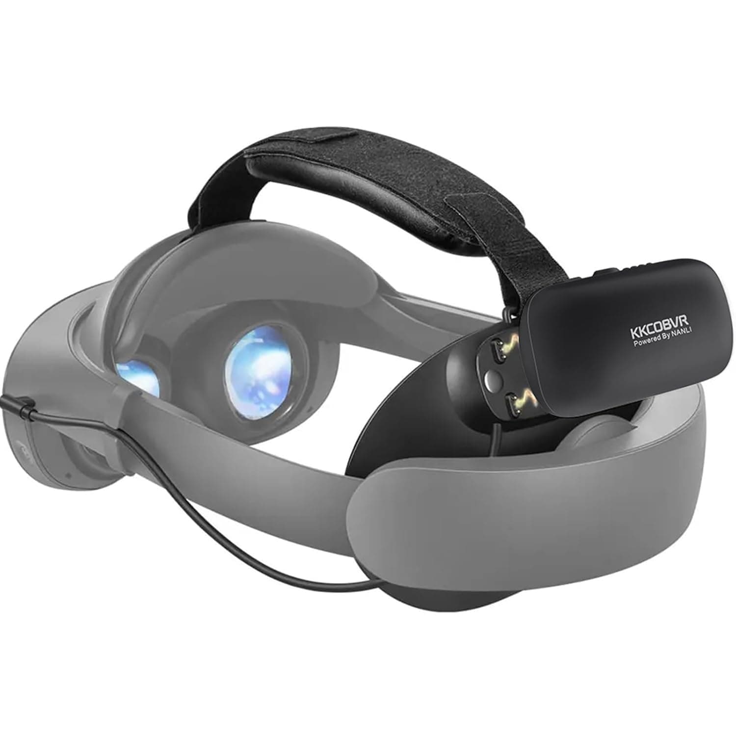 KKCOBVR Battery Pack Head Strap with 10000mAh Compatible with Meta Quest Pro Accessories Charging Dock Increase the Use Time by 2-3H