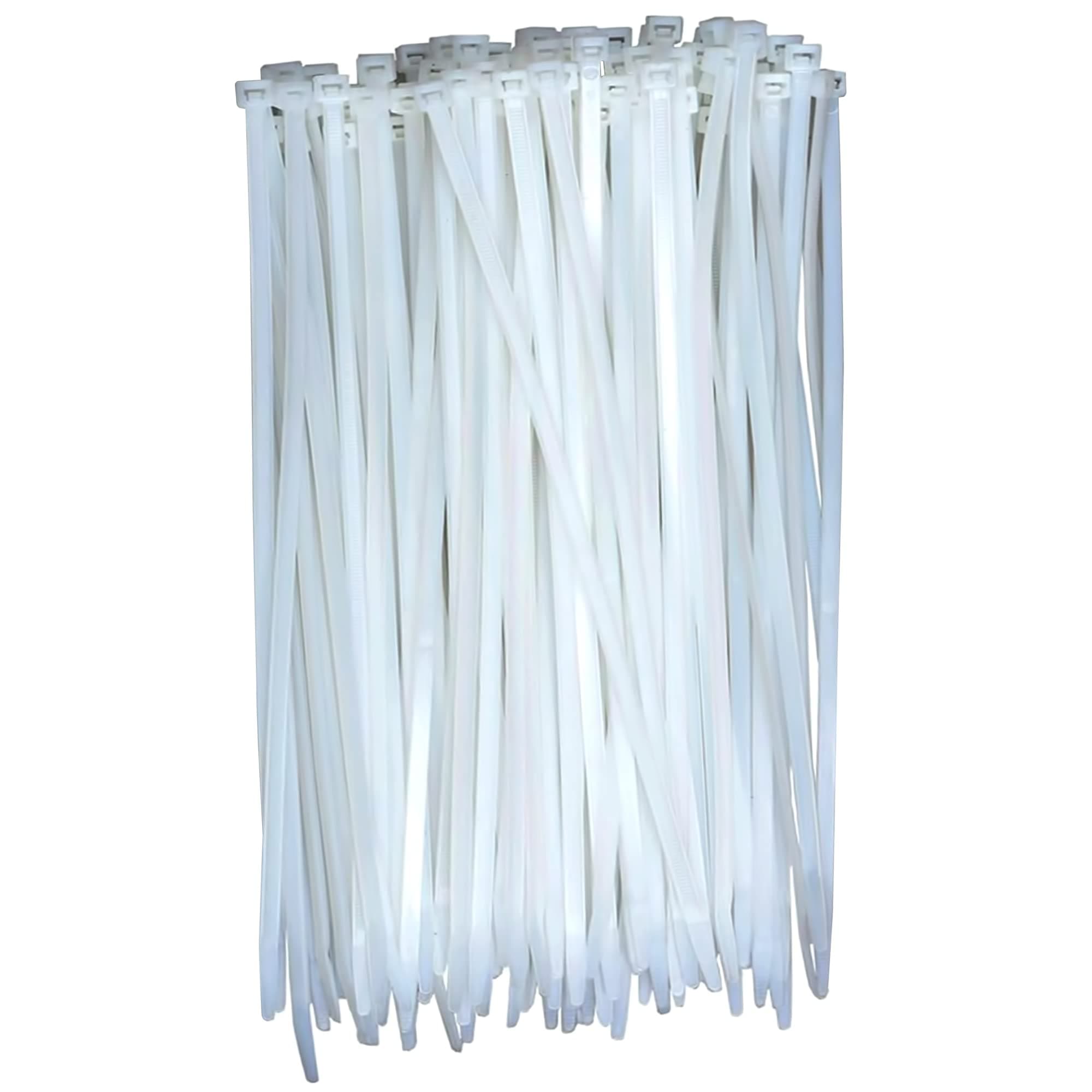 Hi-Care Self-Locking Cable Ties 300 mm, 100 PCS Cables Ties â€“ UV Resistant Heat Resistant White Zip Ties For Indoor and Outdoor zip ties long White Cable Ties