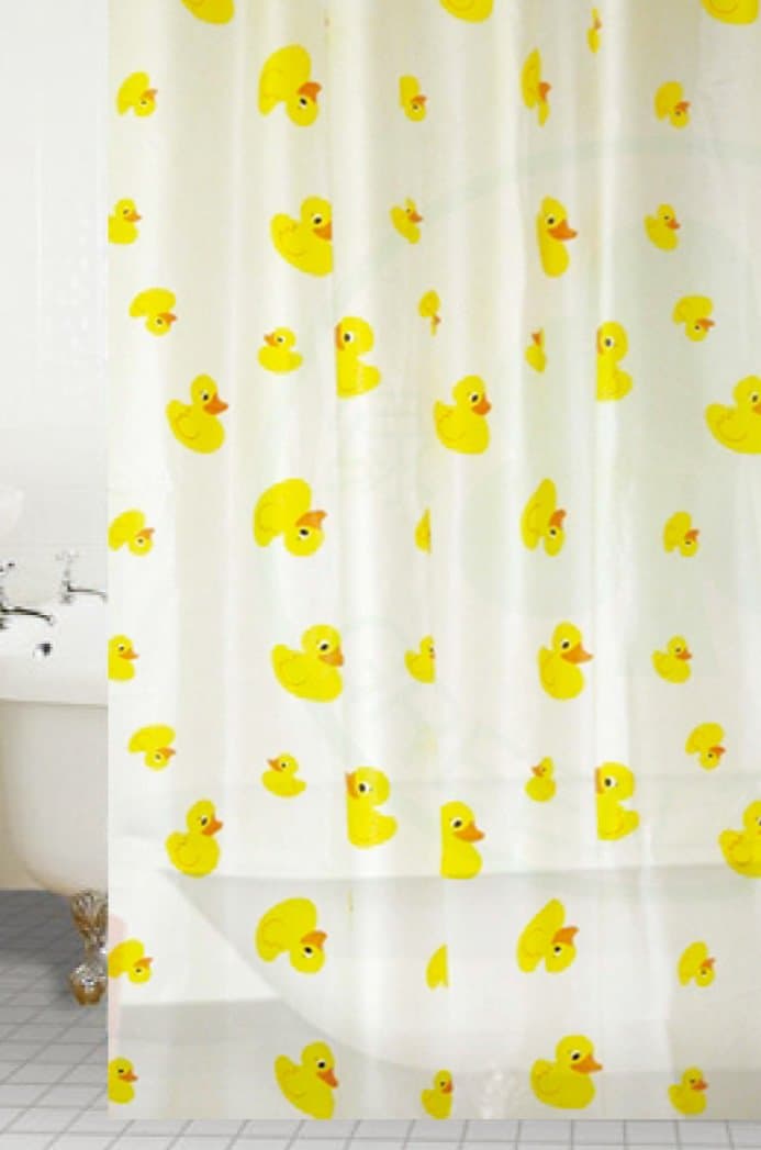 Peva Duck Shower Curtain With Rings
