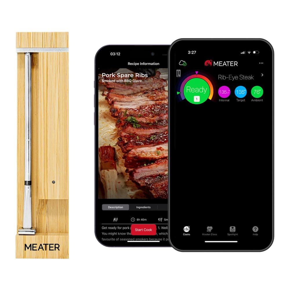 MEATER Pro / 2 Plus: The Next Generation Smart Meat Thermometer | Heat Resistant up to 550°C | High Range, 100% Waterproof, Multi-Sensor Technology | Kitchen, BBQ and Grill