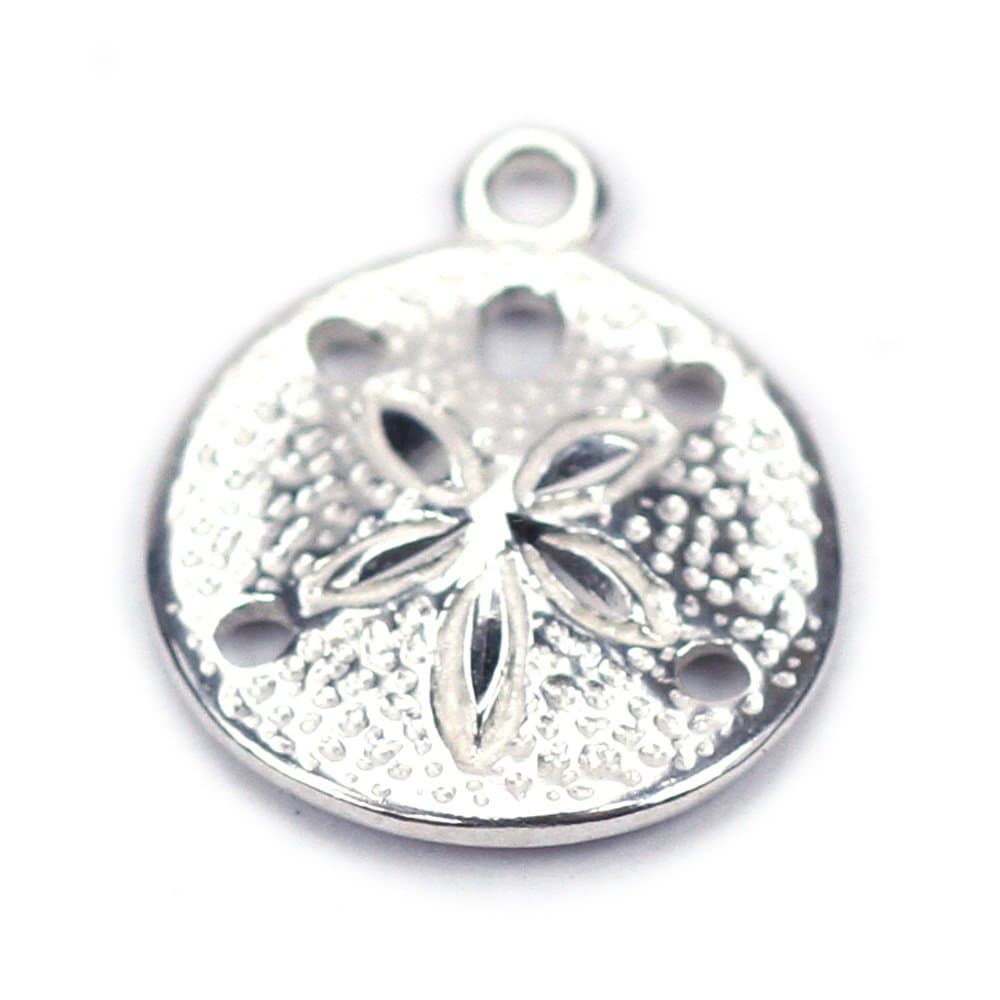 Amoracast Sterling Silver Charm Sand Dollar 11mm