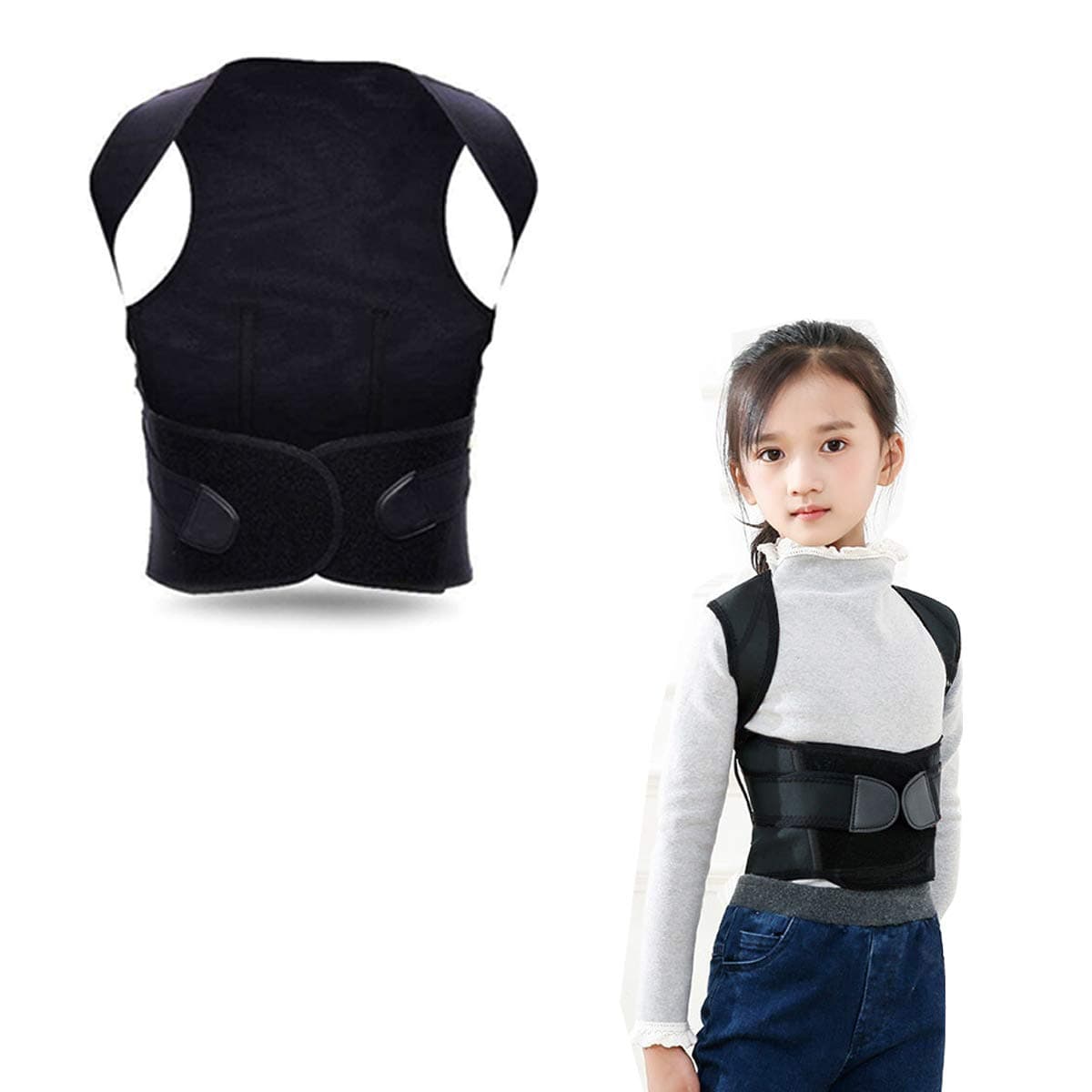 Back Posture Corrector, Posture Corrector for Women and Kids Men, That Provide Back Support Brace，Improve Thoracic Kyphosis ，Under Clothes Comfortable Clavicle Correct Brace Shoulders Belt Support