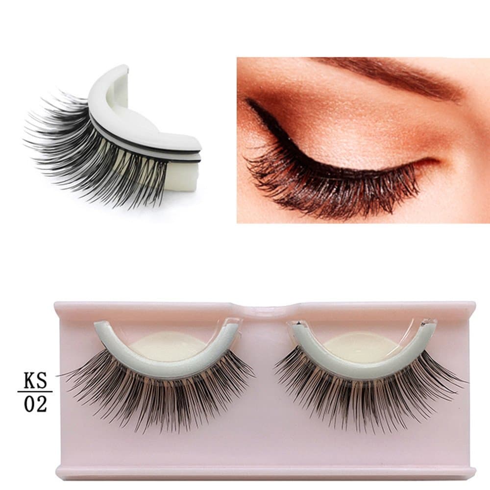 Self Adhesive 3D False Eyelashes Non-Irritating Lashes Strips Natural Reusable Eye Lash Extensions Adjustable Handmade Eyelashes for Fashion Makeup Aceoce