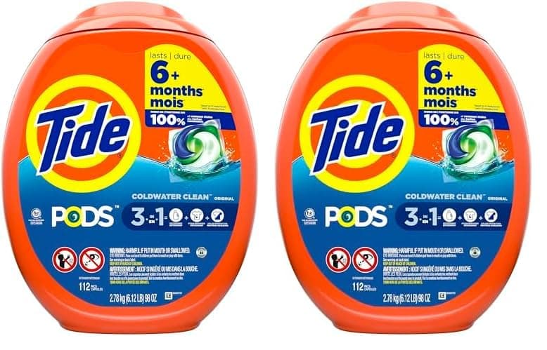 Tide PODS Laundry Detergent Original Scent, 112 count (Pack of 2)
