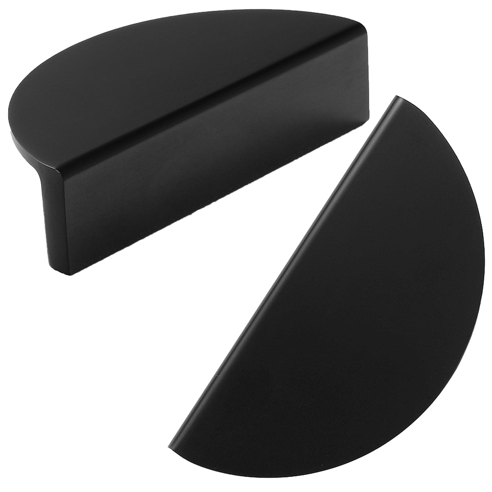 AOBITE 2 Pack Black Semicircle Cabinet knobs Kitchen Cabinet Pulls with Vintage Cupboard Drawers Hardware Dresser Drawer Handles Kitchen Cabinet Handles (L, 2 Pack, Black)