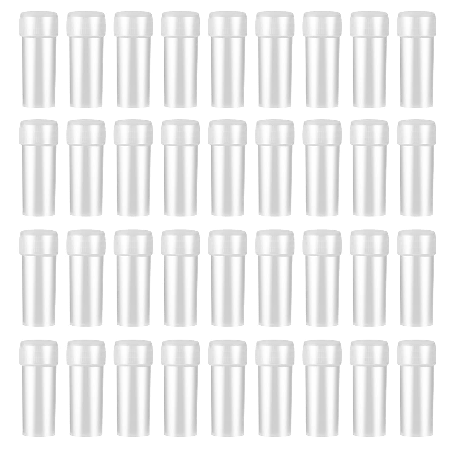 100Pcs 5ML Small Pill Plastic Containers Empty Pill Bottles Sample Bottles Vial Test Tube with Caps by HRLORKC