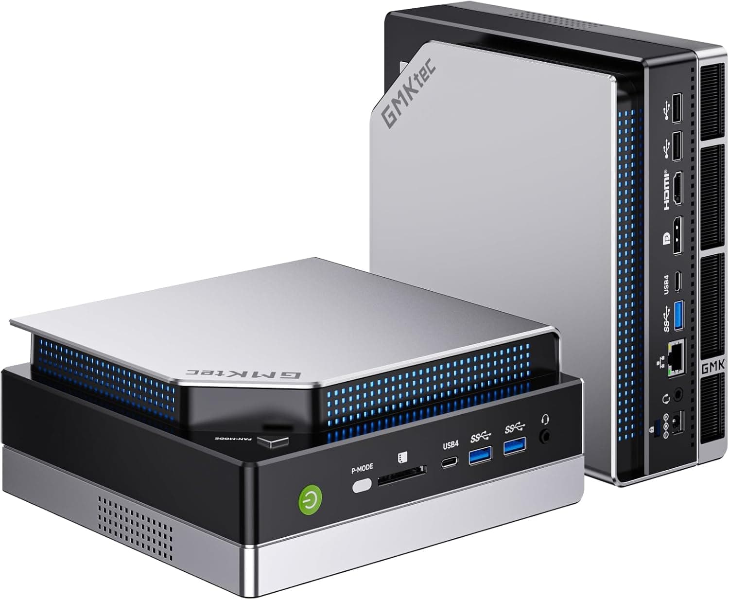 EVO-X2 AI Mini PC AMD Ryzen Al Max+ 395 (up to 5.1GHz) Mini Gaming Computers, 96GB LPDDR5X 8000MHz (8GB*8) 2TB PCIe 4.0 SSD, Quad Screen 8K Display, WiFi 7 & USB4, SD Card Reader 4.0