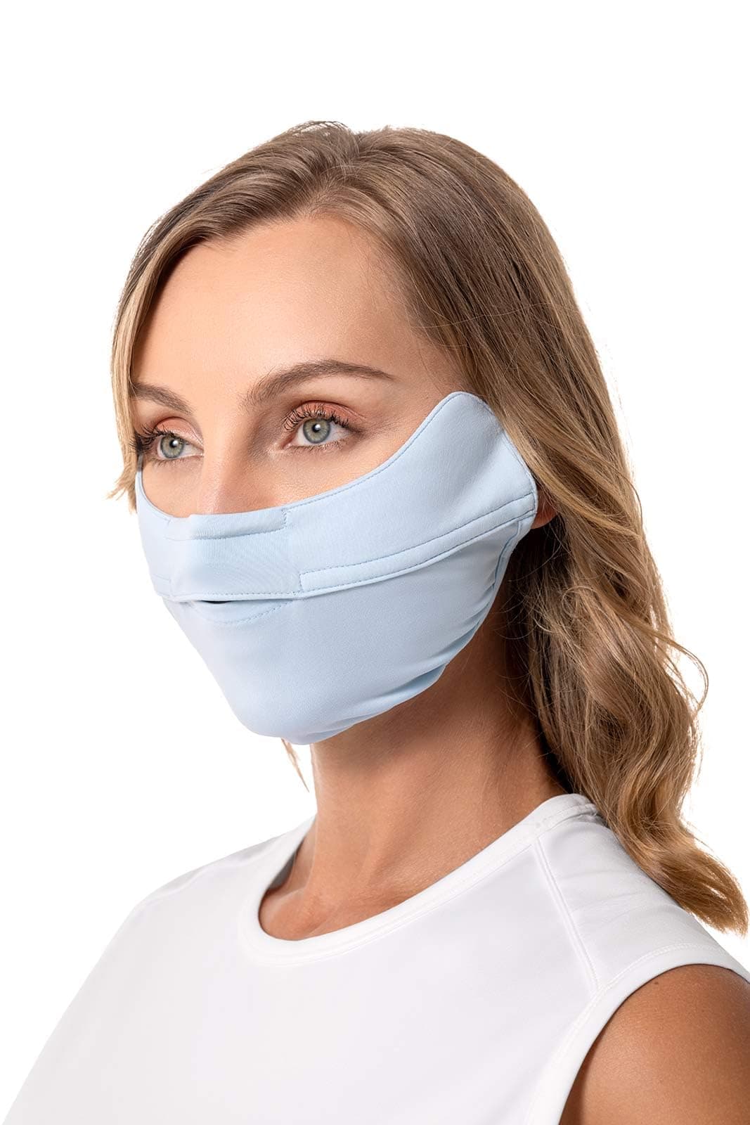 Coolibar UV Face Mask with Adjustable Features - UPF 50+ Sun Protection - Zenith in Skyride