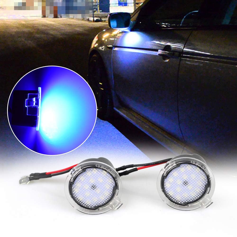 KEENICI High Power Full LED Side Mirror Puddle Lights Led Side Mirror Spotlights(Blue)