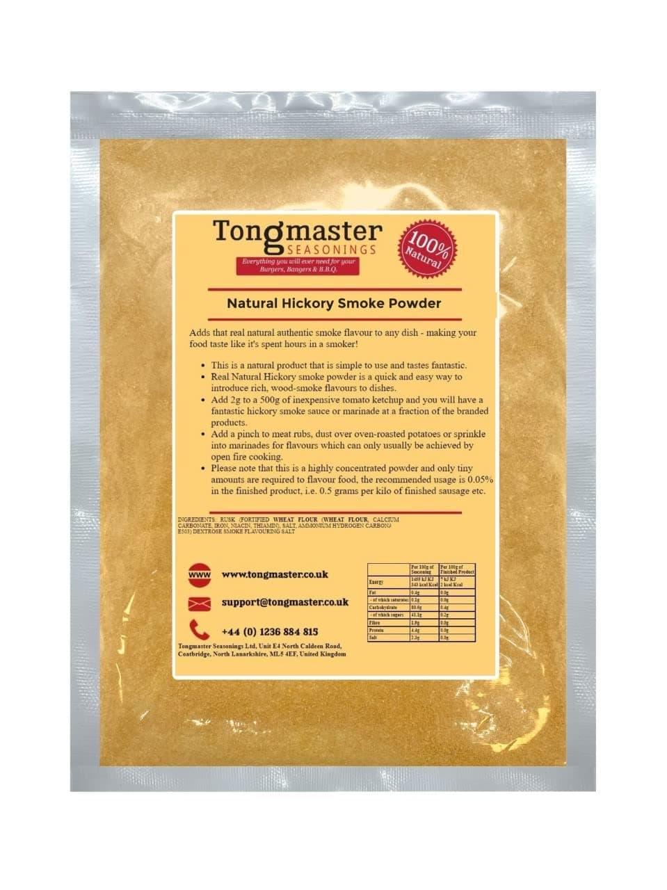 Natural Hickory Smoke Powder - 500g