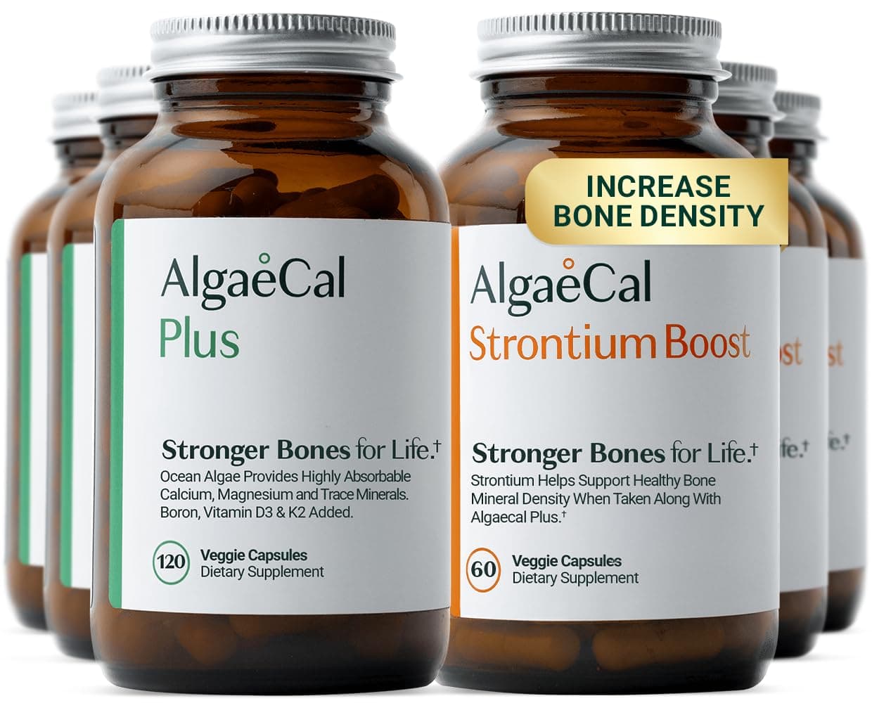 Bone Builder Pack – Plant-Based Calcium Supplement with Magnesium, Boron, Vitamin K2 + D3 | Includes Strontium Boost | Naturally Increase Bone Density (3 Month Supply)