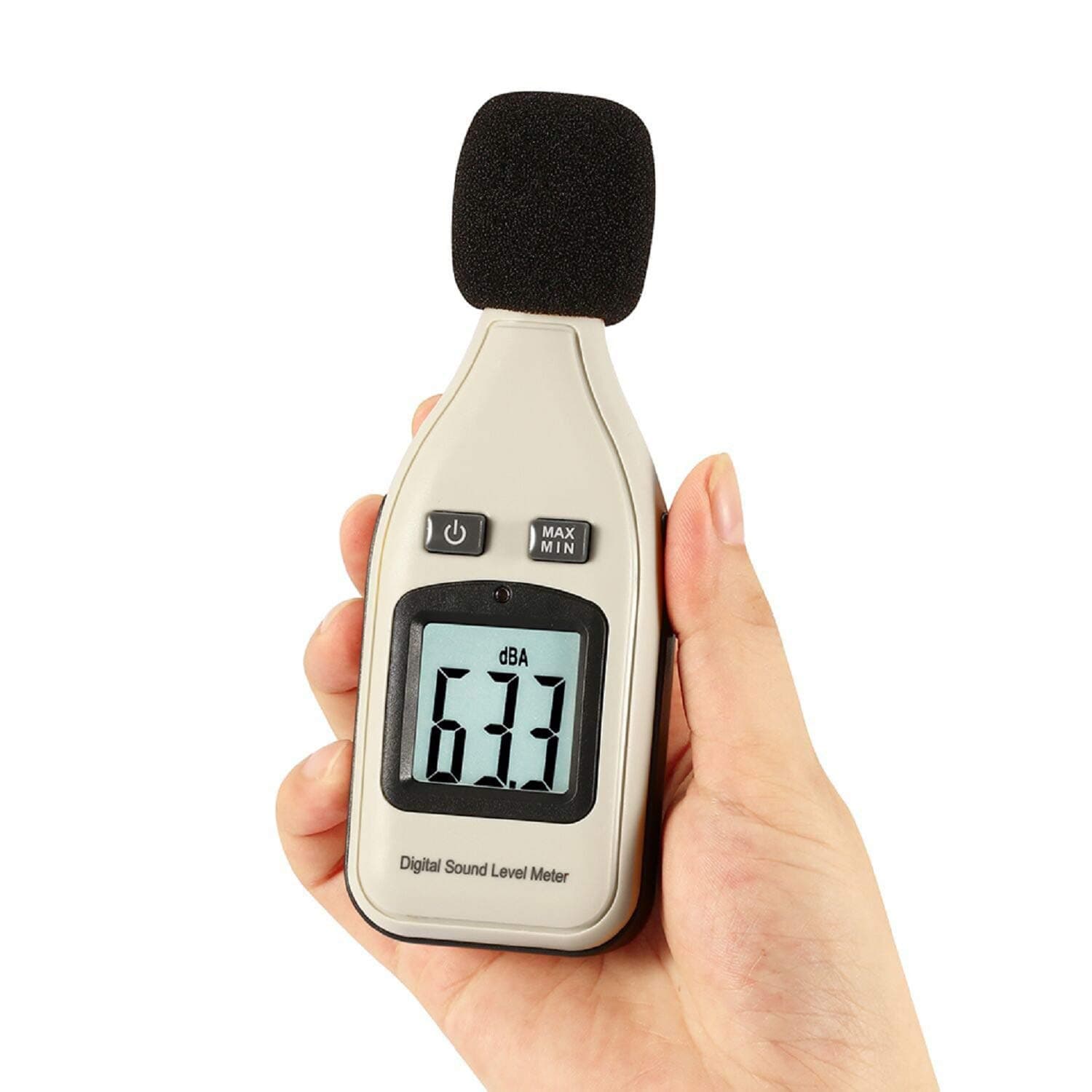 Decibel Meter Sound Meter 30-130 dB Noise Meter Max/Min/Data Hold Sound Level Reader LCD Display Auto Backlight Digital Sound Level Meter Flashlight Audio Noise Volume Measuring Monitoring Instrument
