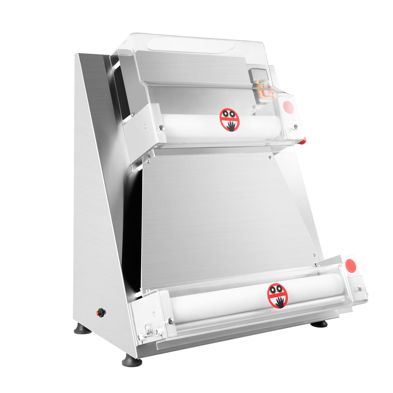 Pizza Dough Roller Sheeter, 4-16" Commercial Dough Sheeter Machine for Home, Electric Pizza Dough Roller Sheeter w/Adjustable Thickness, for Bakeries, Pizza Shops, Restaurants