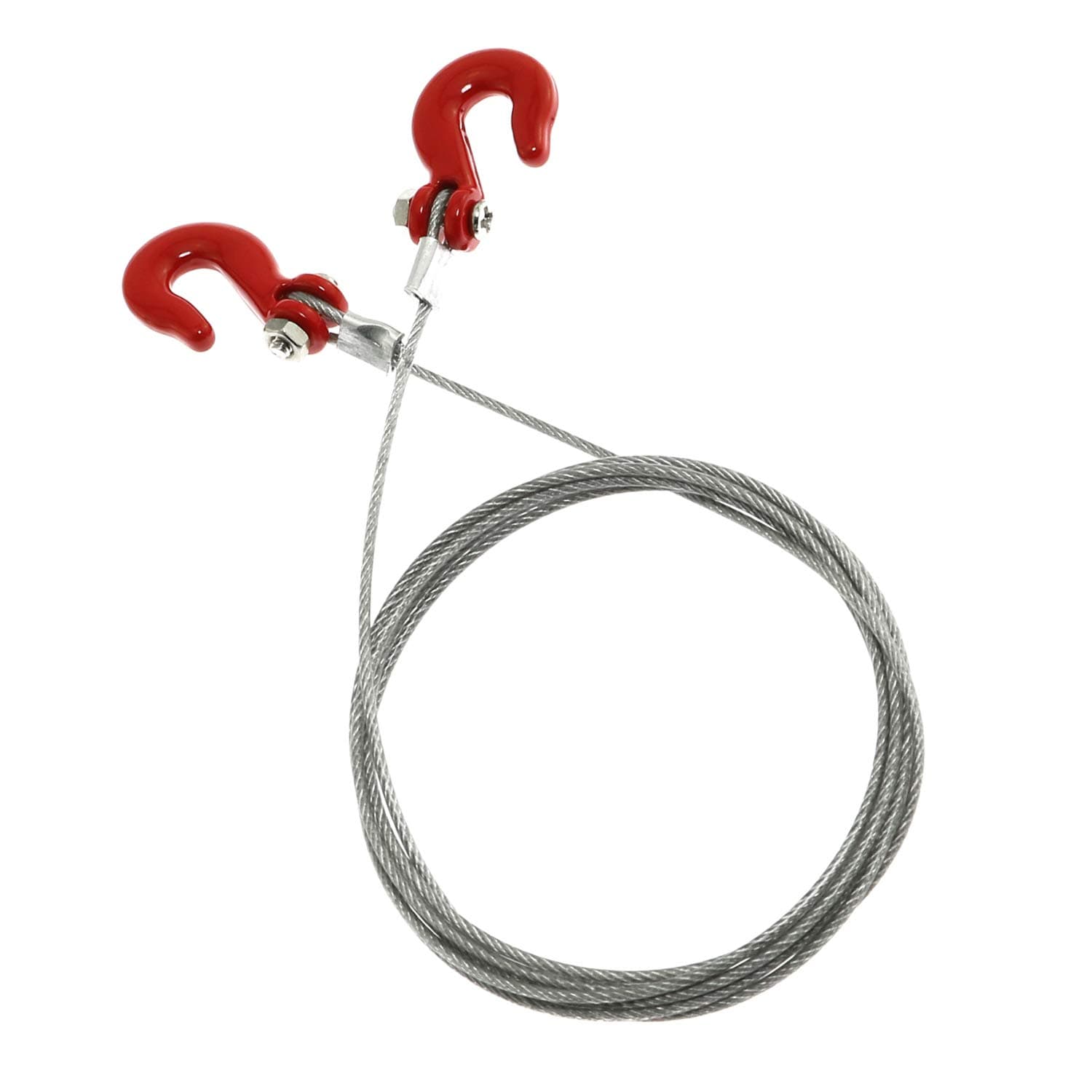 Maxmoral 1-Pack Trailer Chain Rope with Tow Hook for RC Car Truck Crawler Accessories