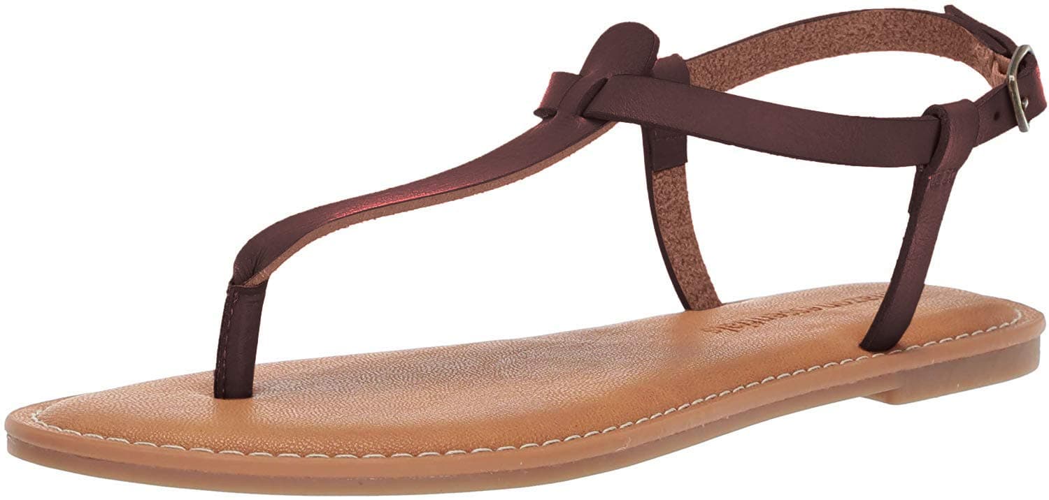 Amazon EssentialsWomen's Casual Thong Sandal with Ankle Strap