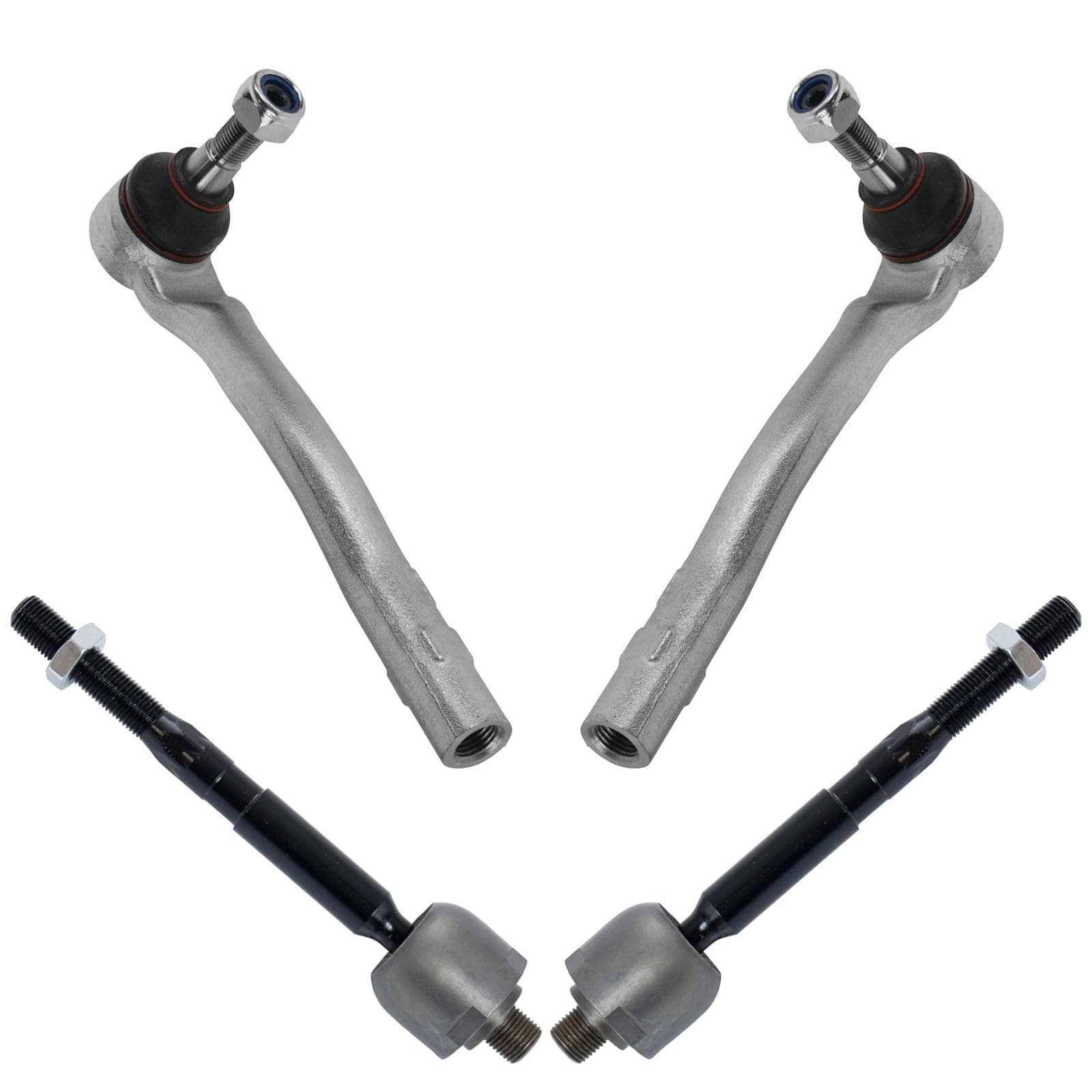 TRQ Front Inner and Outer Tie Rod Set 4 Piece Compatible with 2006-2012 Mercedes-Benz GL320 10-12 GL350 07-12 GL450 08-12 GL550 07-11 ML320 06-11 ML350 10-11 ML450 06-07 ML500 08-11 ML550