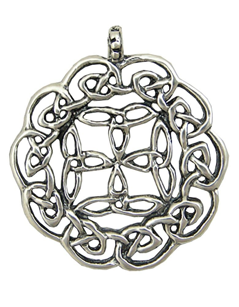 Sterling Silver Celtic Knots and Cross Pendant