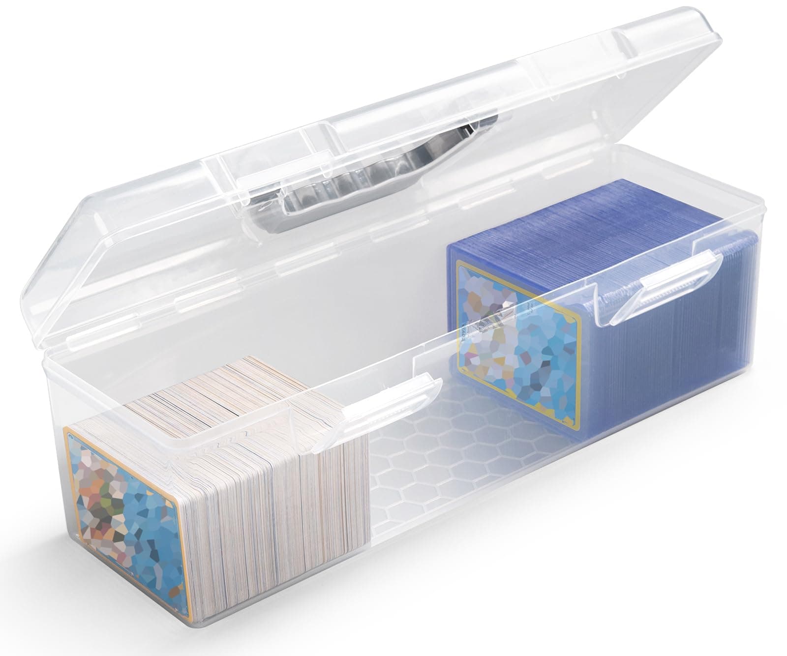 Storage Box For Toploader, Trading Card Storage Box Plastic, Playing Card Case, Large For Toploaders 200 Cards 750, Fit For Toploader and Standard Card