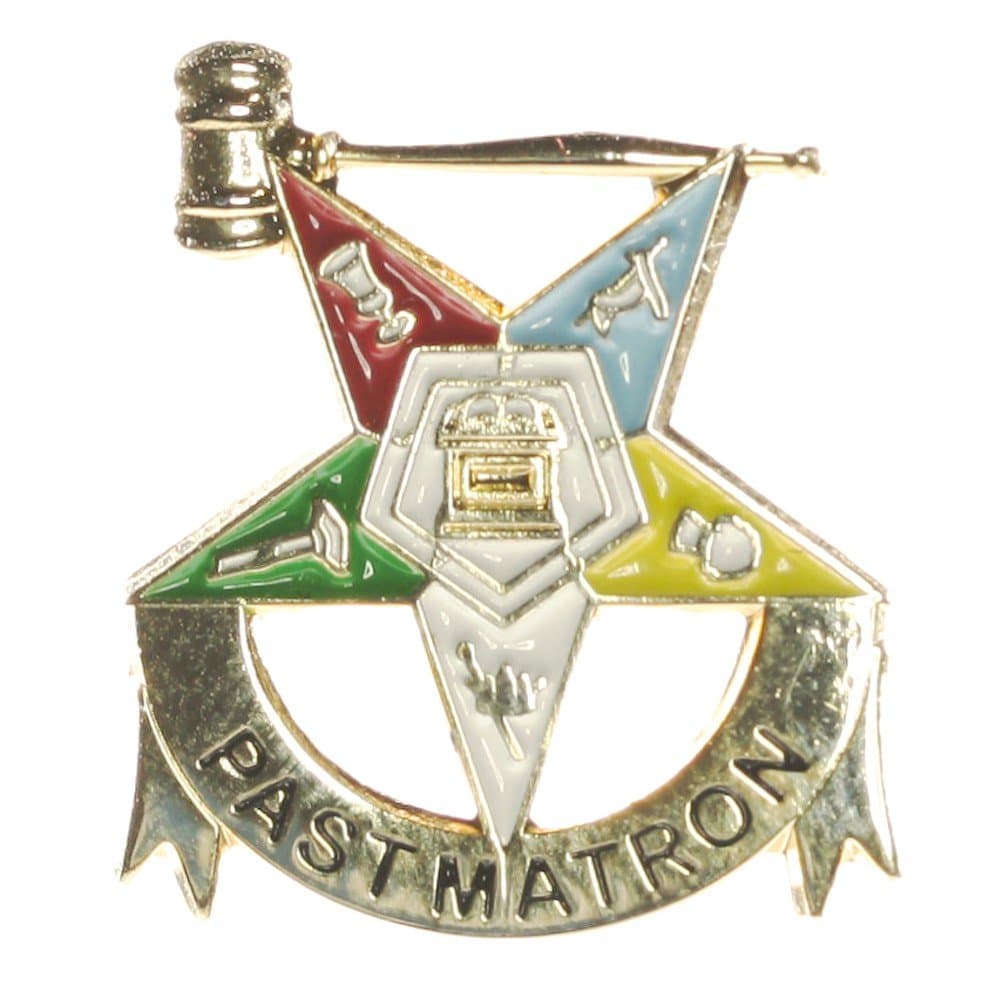 Hattricks Goodimpression OES Past Matron Eastern Star One Inch Lapel Pin