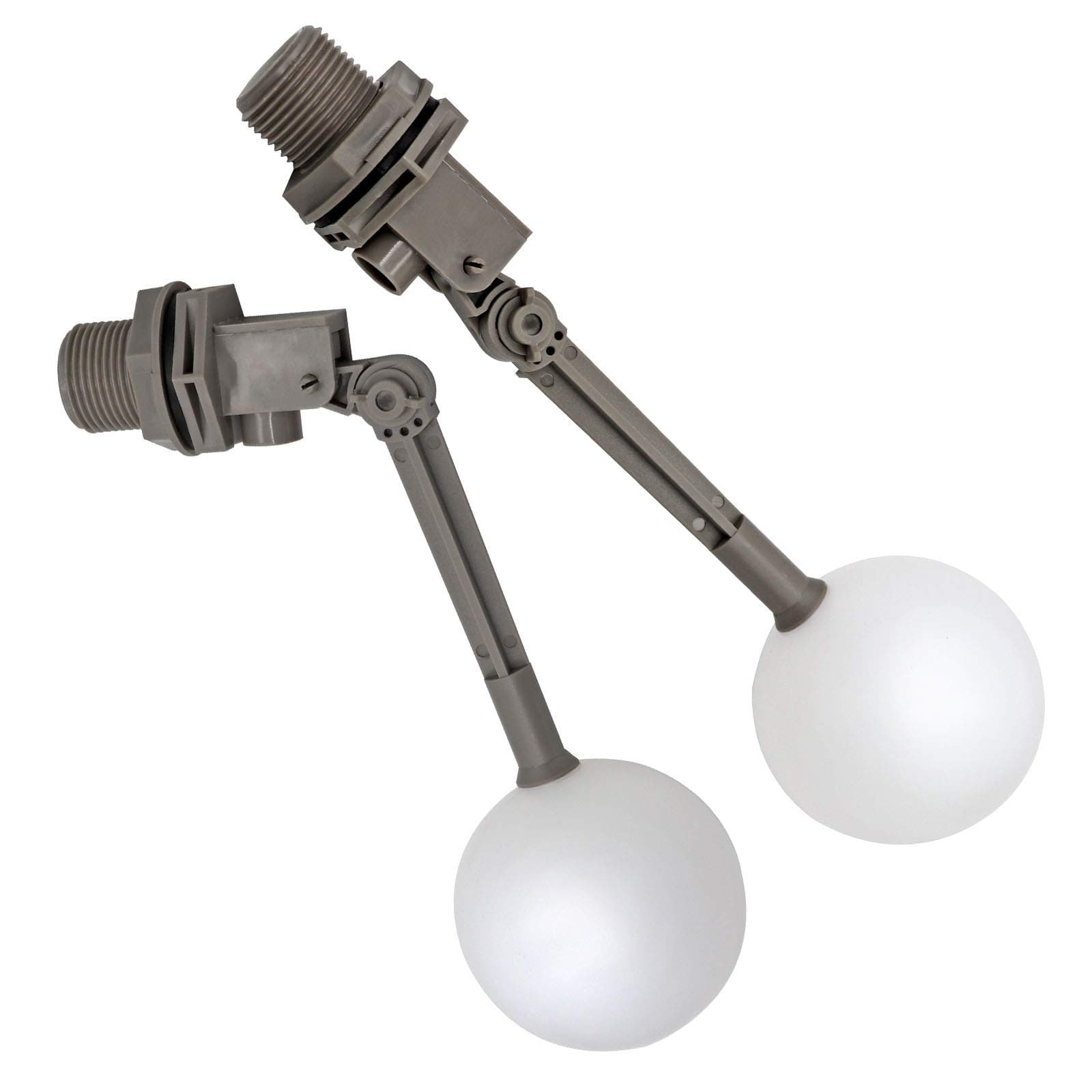 2 Pieces 1 Inch Water Float Valve with Adjustable Arm Automatic Fill Float Ball Valve for Livestock Water Tank Fountains