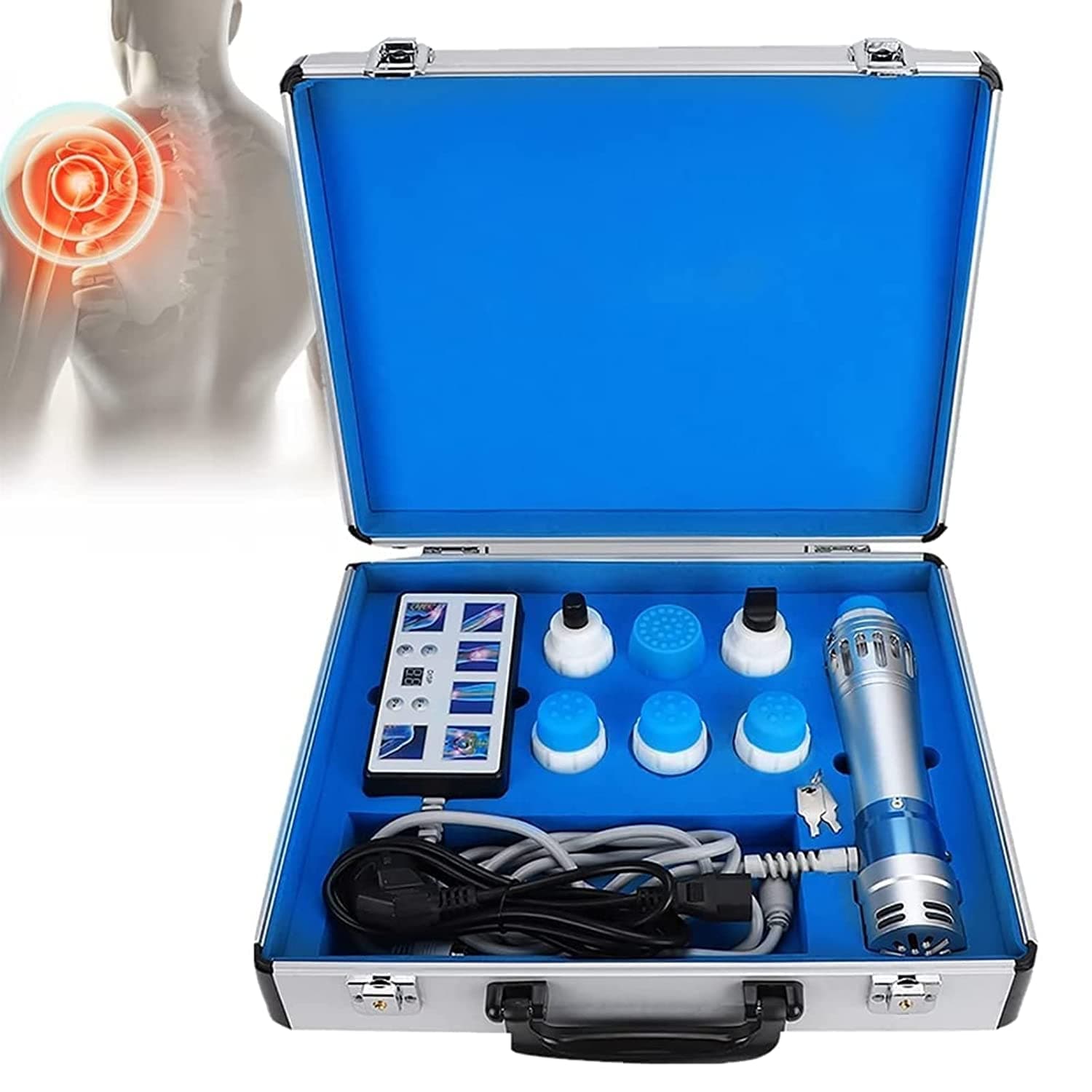Shockwave Therapy Machine for ED, Extracorporeal Radial Shock Wave Therapy (RSWT) Treatment Euipment for Plantar Fasciitis, Heel Pain, Tendonitis, Elbow Pain(US)