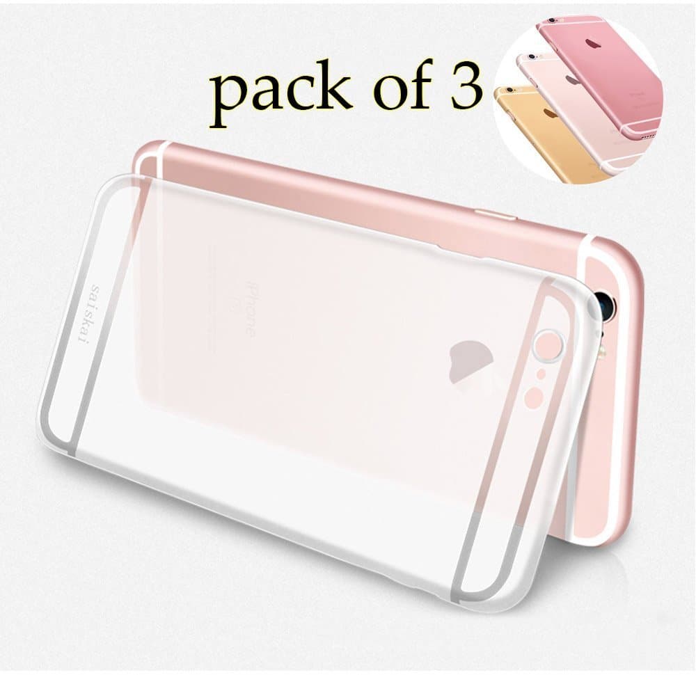 Dsoso iPhone 6 / 6s plus case Matte face 5.5" 0.3mm Ultra Thin For Apple pack of 3 ( White Gold Pink )