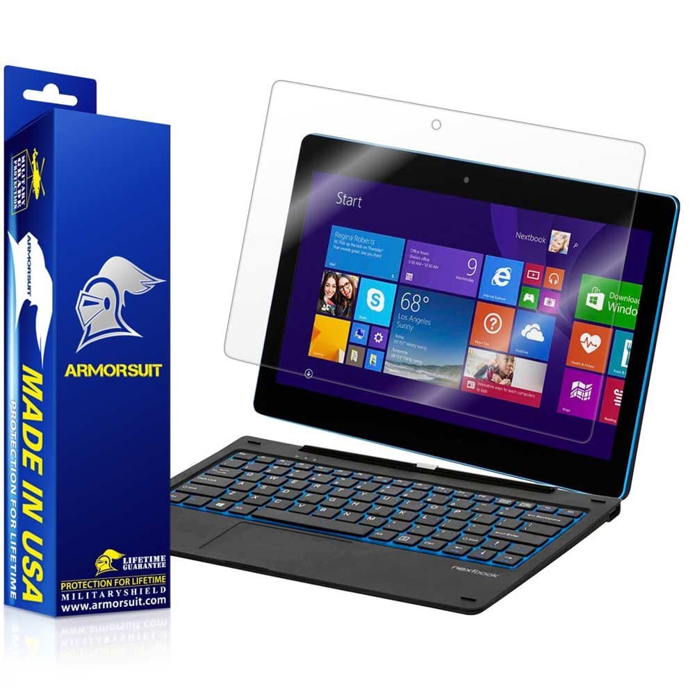 Nextbook Flexx 11.6 Screen Protector MilitaryShield Lifetime Replacements - Anti-Bubble Ultra HD Screen Protector for Nextbook Flexx 11.6" NXW116QC264T