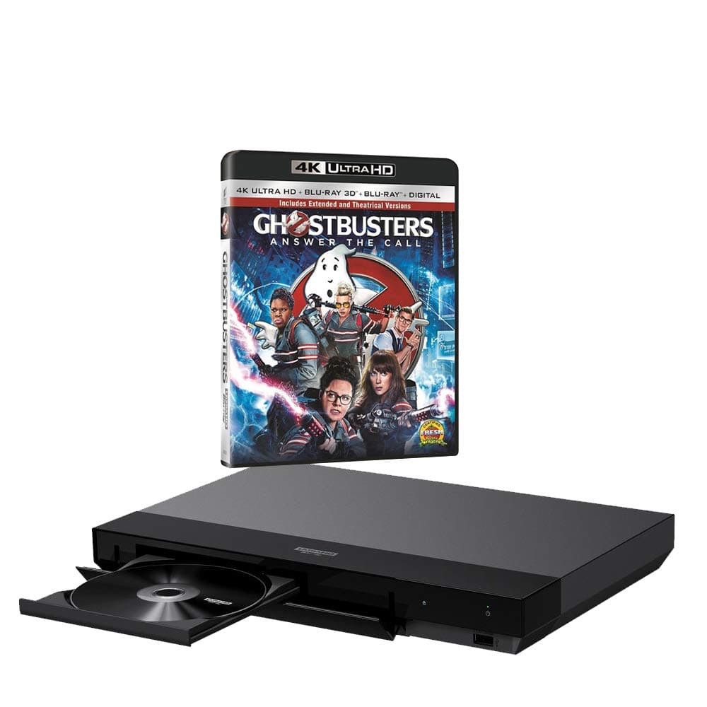 SonyUBP-X700 MULTIREGION Blu-ray Player Bundle with Ghostbusters Ultra HD 4K Blu-ray Disc