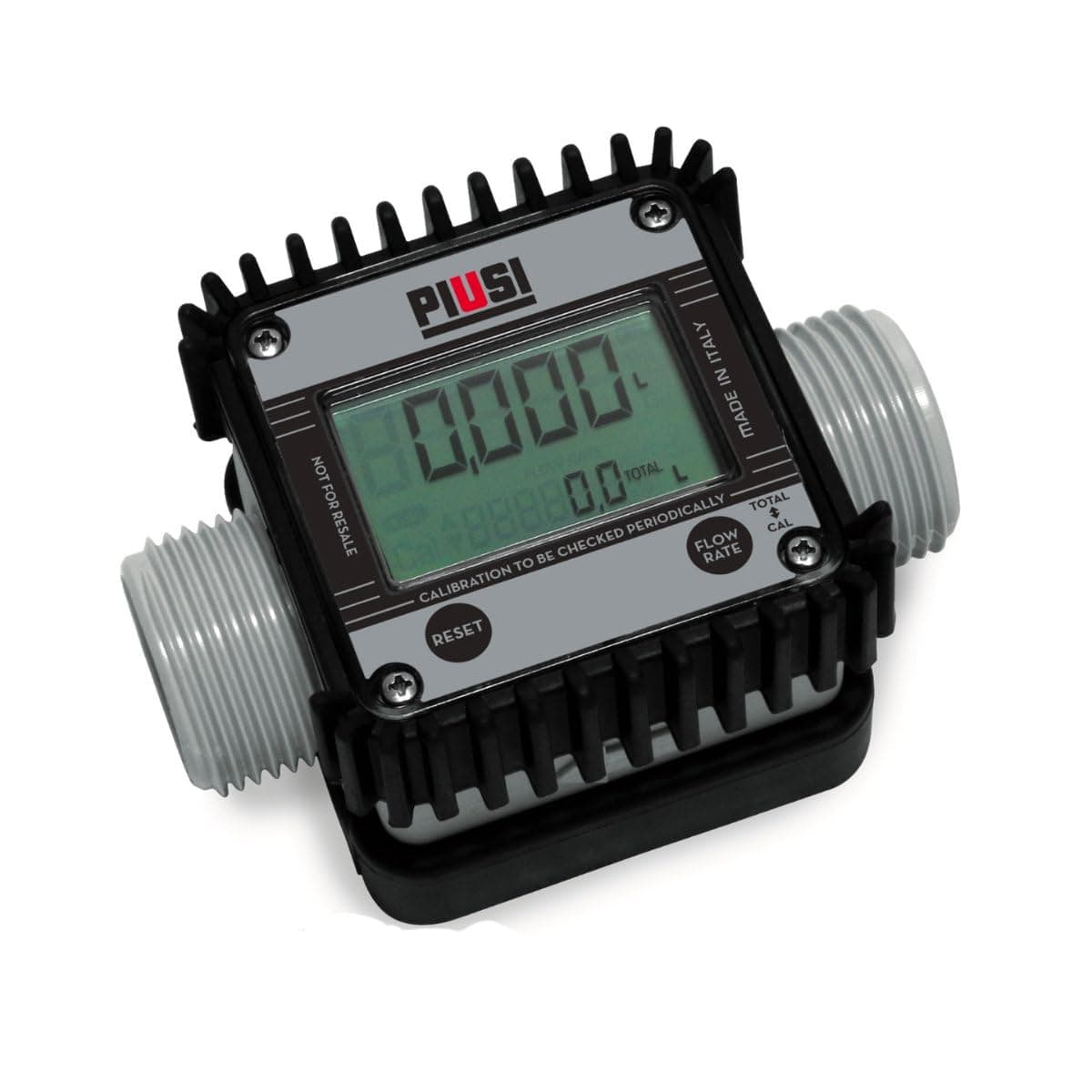 PIUSI Digital Turbine Flow Meter for AdBlue/Urea/DEF with Display, Up to 120 l/min Flow, 10 bar Pressure, M/F 1” BSP Connection | K24 F0040710A