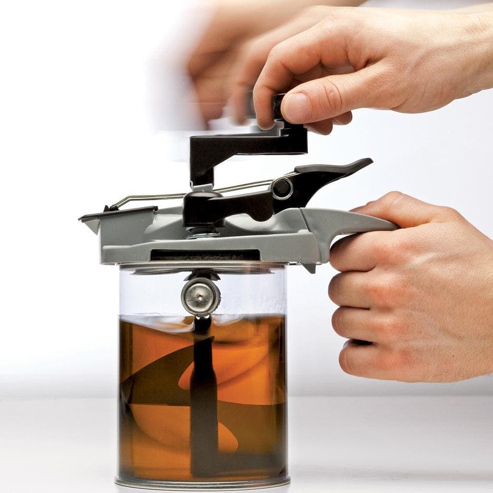 Mixing Mate Paint Lid – Quart Size Paint Can Pour Spout – Easy, Mess-Free Mixing Mate Paint Can Lid – Pistol Grip Handle Paint Mixers to Stir, Pour, & Store – Simply Twist to Secure