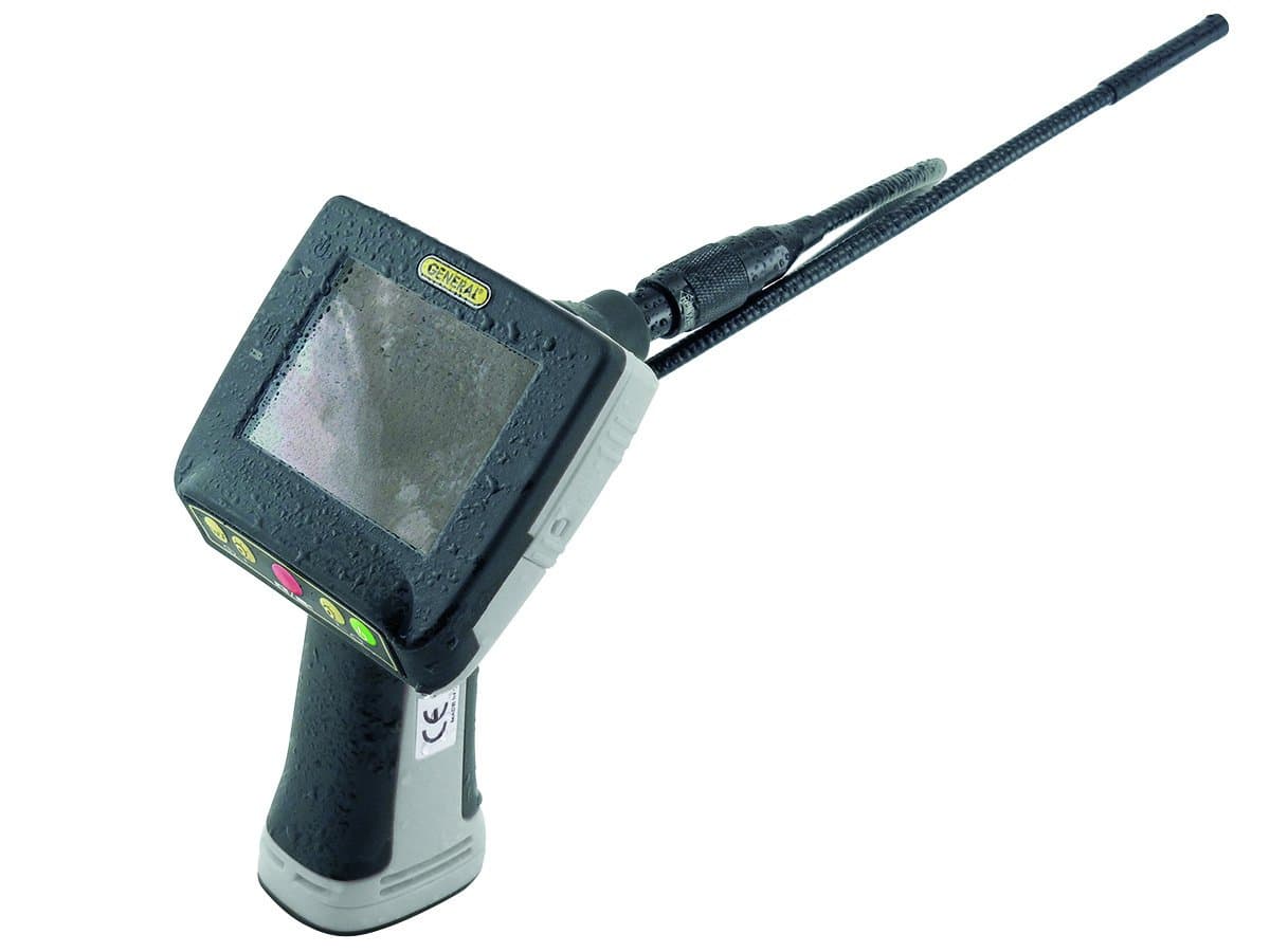 General Tools Wet/Dry Recording Video Inspection System with 1 Meter Long & 8mm Diameter Camera Tipped Probe (DCS660A)